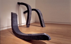 Relaxed Curves, 2001, black granite, 54"h x 9'w x 8'd